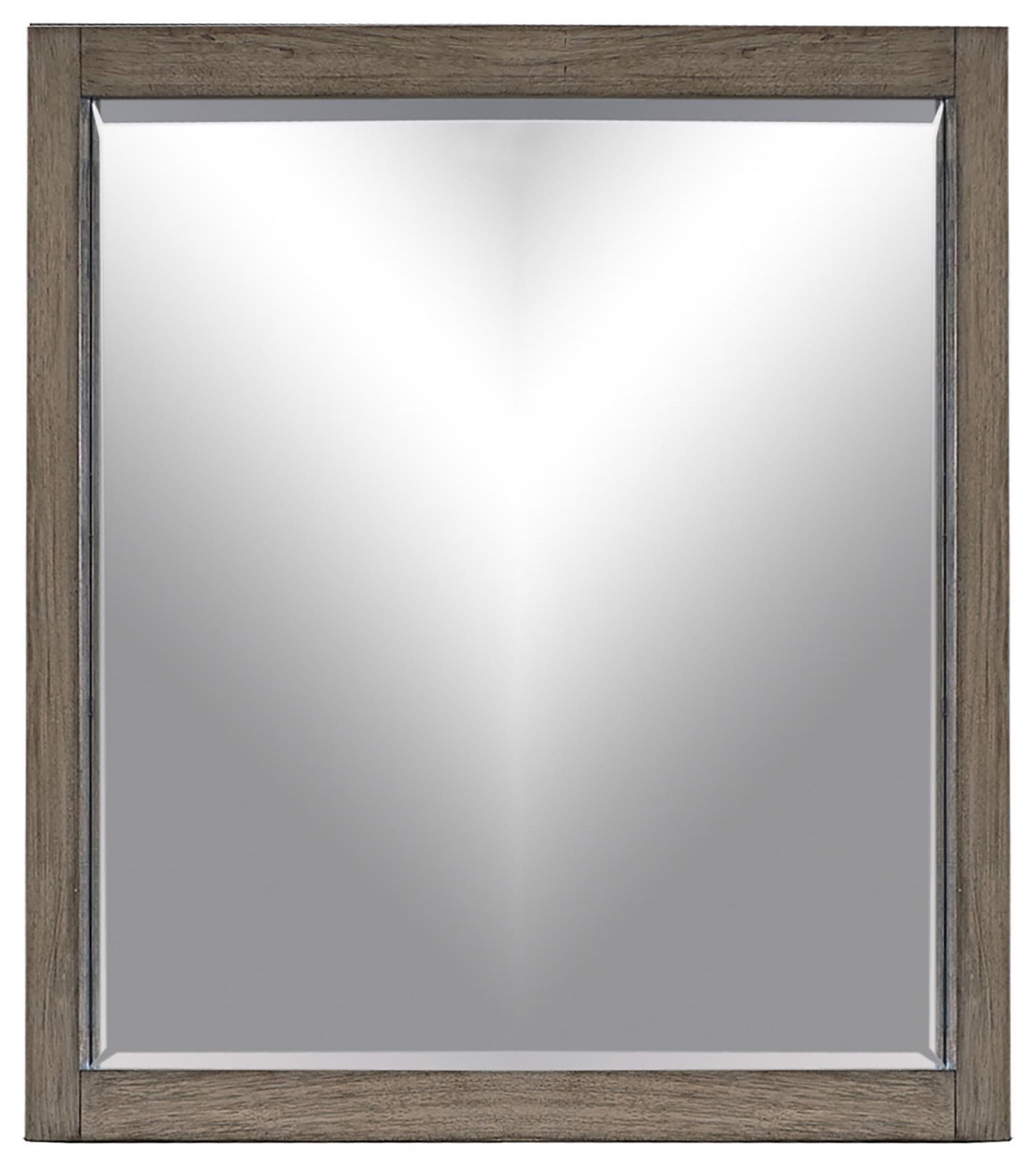 Aspenhome Modern Loft Mirror with Beveled Glass HomeWorld Furniture